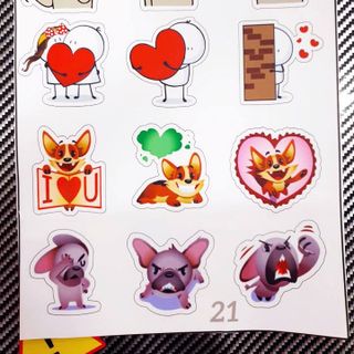 Tem dán sticker dán xe, điện thoại, máy tính 27 mẫu