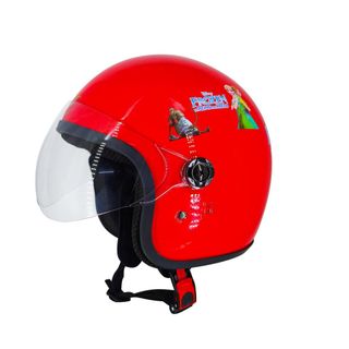 Mũ bảo hiểm 3 4 SRT kính trẻ em - Màu đỏ cao cấp
