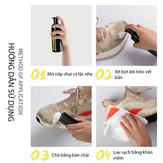 Bộ vệ sinh giày 3 món Sneaker Cleaning có 1 chai xịt, 1 bàn chải, 1 khăn mềm