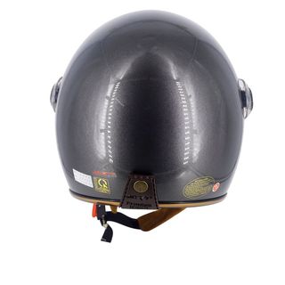 Mũ bảo hiểm 3/4 kính liền SRT - XÁM TRO - VIỀN ĐỒNG - CAO CẤP
