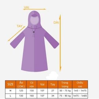 ÁO MƯA BIT NGƯỜI MÀU VÀNG ĐỒNG, VẢI DÙ CHỐNG THẤM CAO CẤP