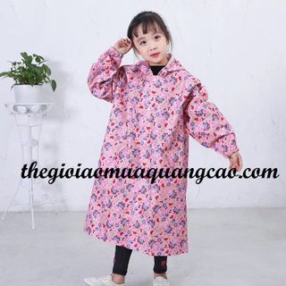 Áo mưa cho trẻ em, vải dù, bảo vệ bé tuyệt đối (Size 11 áo dài 110cm)