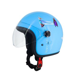 Mũ bảo hiểm 3/4 tem elsa Kính liền SRT trẻ em màu xanh dương