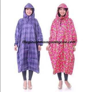 Áo mưa kiểu bít siêu nhẹ không xẻ tà - Họa tiết xinh xắn - Giao ngẫu nhiên