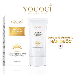 Kem chống nắng Yococi giúp chống tia UVA/UVB, nâng tone lâu trôi Perfect Sun Cream SPF50+ PA++++ 50g