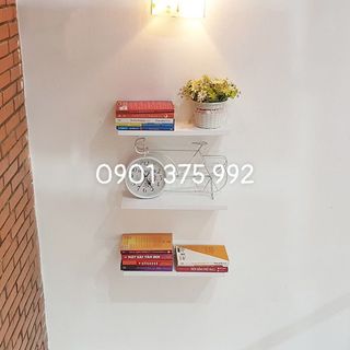 Bộ 3 Kệ Gỗ Trang Trí Treo Tường Giấu Chân 40cm x 15cm KT117 (Nhiều màu)
