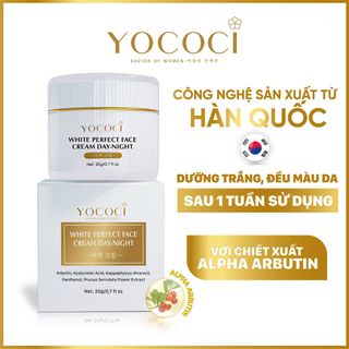 Kem dưỡng trắng da mặt Yococi giúp sáng da, dưỡng ẩm, mờ thâm nám, chống lão hóa White Perfect Face Cream Day-Night 20g giá sỉ