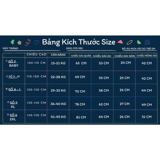 Bộ Áo Mưa Vải Dù Siêu Bền Cho Bé Trai Và Bé Gái (Được chọn màu or giao màu ngẫu nhiên)