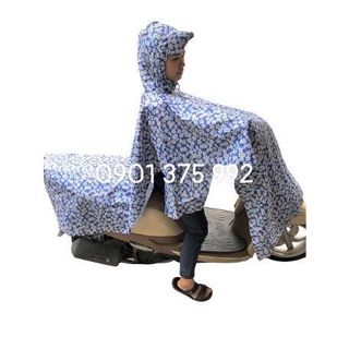 Áo Mưa Vải Dù Xẻ Tà Cánh Dơi Họa Tiết Hoa Cá Tính (Được Chọn Màu)