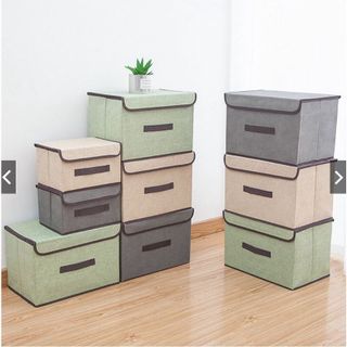 Hộp vải đựng quần áo, đồ lót gấp gọn - Thùng đựng đồ đa năng có nắp đậy