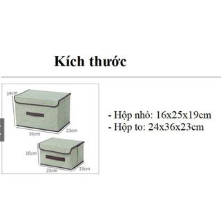 Hộp vải đựng quần áo, đồ lót gấp gọn - Thùng đựng đồ đa năng có nắp đậy
