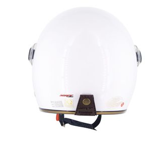 [Mã BMBAU50 giảm 7% đơn 99K] Mũ bảo hiểm 3/4 kính liền SRT màu trắng lót xanh viềng xanh dương