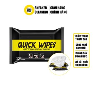 Khăn làu giày Quick Wipes vệ sinh giày không cần giặt 12 khăn giá sỉ