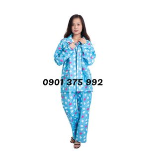 Bộ áo mưa vải dù nhiều họa tiết cho nữ (giao màu ngẫu nhiên)