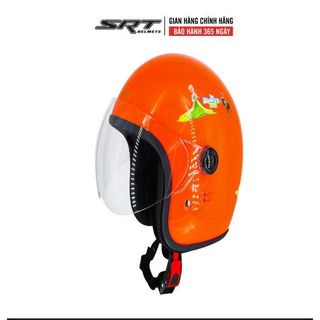 Mũ bảo hiểm 3/4 trẻ em SRT màu cam