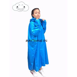 Áo mưa BIT không xẻ tà vải dù size nữ (1m4 tính luôn cả nón) giao màu ngẫu nhiên