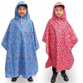 Áo Mưa Bít Trẻ Em Vải Dù Siêu Dày, Chống Thấm Nước, Che Kín Người An Toàn, Có Lựa Chon Size ( Giao Màu Ngẫu Nhiên)