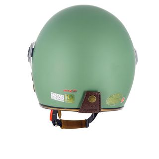 Mũ bảo hiểm 3 4 SRT - kính liền viềng đồng màu xanh lính