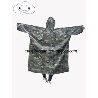 Áo mưa cánh dơi 1 đầu vải dù size 1m4 ( vải rằn ri)