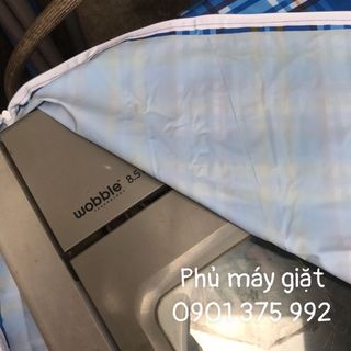 Áo Trùm Phủ Bảo Vệ Máy Giặt Cửa Trên Chất Cotton 3 Lớp Cao Cấp - Màu Ngẫu Nhiên