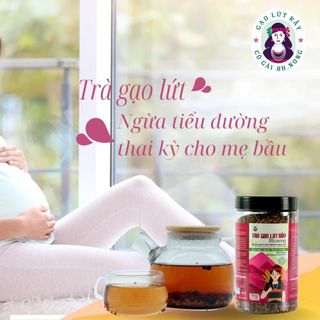 Trà gạo lứt rẫy Bh.nong hộp 500gr, thải độc tốt cho sức khỏe, giữ dáng, đẹp da