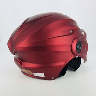 Mũ bảo hiểm nửa đầu SRT có kính A760K đỏ đô