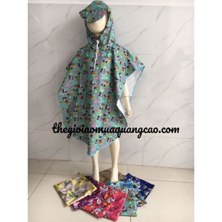 Áo Mưa Cánh Bướm Hoạt Hình Kích Thước Rộng Rãi Trẻ Em