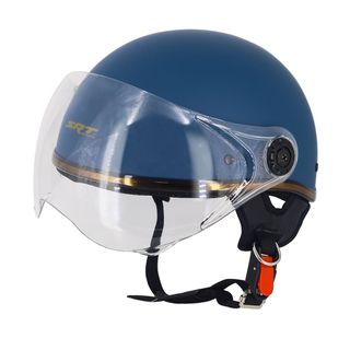 Mũ bảo hiểm nửa đầu SRT kính liền - lót ép nhiệt cao cấp - màu xanh tím than giá sỉ