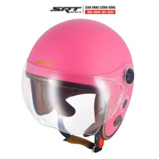 Mũ bảo hiểm SRT 3/4 Kính liền chống chói chống tia uv cao cấp_màu hồng giá sỉ