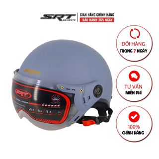 Mũ bảo hiểm có kính SRT A33K màu Xám lồng ép nhiệt giá sỉ