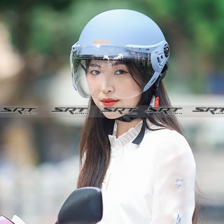 Mũ bảo hiểm có kính SRT A33K màu Xám lồng ép nhiệt