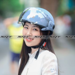 Mũ bảo hiểm có kính SRT A33K màu Xám lồng ép nhiệt