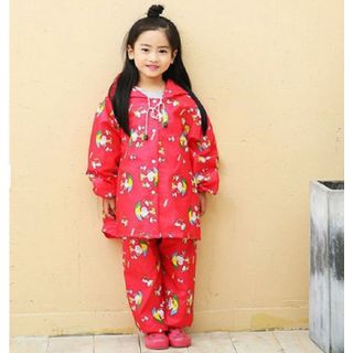 Áo mưa bộ trẻ em, vải dù chắc chắn, bền đẹp, hình dễ thương