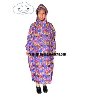 ÁO MƯA KÍN 2 BÊN VẢI DÙ HỌA TIẾT XINH XẮN DỄ THƯƠNG