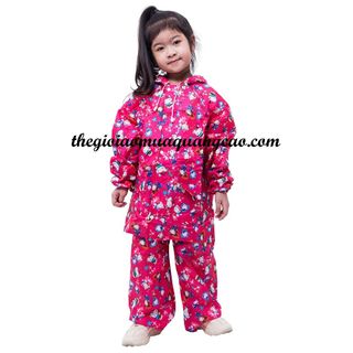 Bộ Quần Áo Mưa Vải Dù Số Cho Bé Chống Thấm