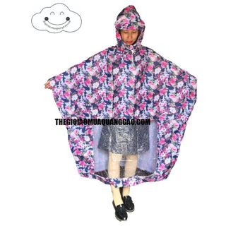 ÁO MƯA CÁNH DƠI VẢI DÙ CAO CẤP HÌNH CHỮ A, MÀU SẮC DỄ THƯƠNG (NGẪU NHIÊN)