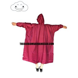 ÁO MƯA VẢI DÙ KHÔNG XẺ TÀ 1M4 MÀU ĐỎ