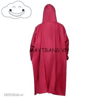 ÁO MƯA VẢI DÙ KHÔNG XẺ TÀ 1M4 MÀU ĐỎ