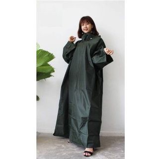 Áo mưa poncho kín 2 bên - Màu Xám 1m2