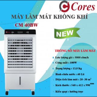 Quạt điều hoà cores 40l hàng việt nam chất lượng cao, máy làm mát không khí chất lượng cao tiết kiệm điện giá sỉ