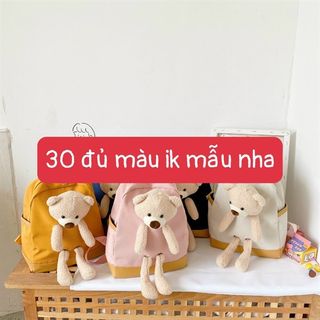 Balo kèm Gấu MẪU TRƠN giá sỉ