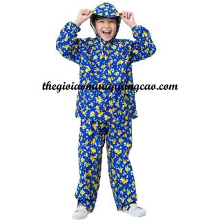 ÁO MƯA BỘ ẢI DÙ DÀNH CHO BÉ, AN TOÀN, CHỐNG NƯỚC (ĐƯỢC CHỌN MÀU)
