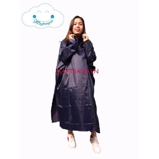 Áo mưa cánh dơi xẻ tà vải dù 1m4, chống thấm tốt