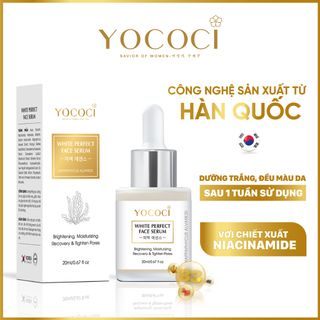 Serum dưỡng trắng da mặt Yococi giúp dưỡng ẩm, ngăn ngừa lão hóa se khít lỗ chân lông White Perfect Face Serum 20ml giá sỉ