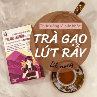 Trà gạo lứt rẫy Bh.nong hộp 500gr, thải độc tốt cho sức khỏe, giữ dáng, đẹp da
