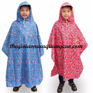 ÁO MƯA BIT HÔNG CHO TRẺ EM TỪ 90CM-1M (BIT 7)
