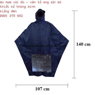 ÁO MƯA CÁNH DƠI CÓ KIẾNG ĐÈN VẢI DÙ VẨY CÁ SIÊU BỀN