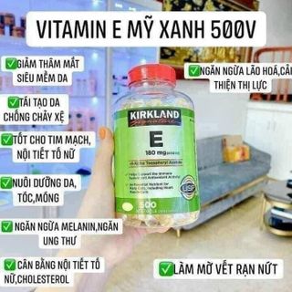 Vitamin E Kirkland của mỹ hộp 500 viên giá sỉ