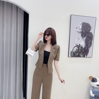 bộ vest công sở áo tay cộc