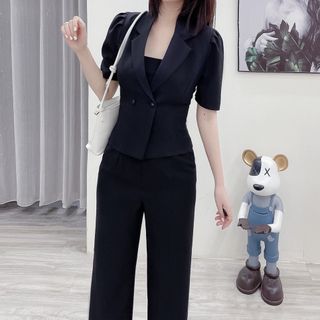 bộ vest công sở áo tay cộc